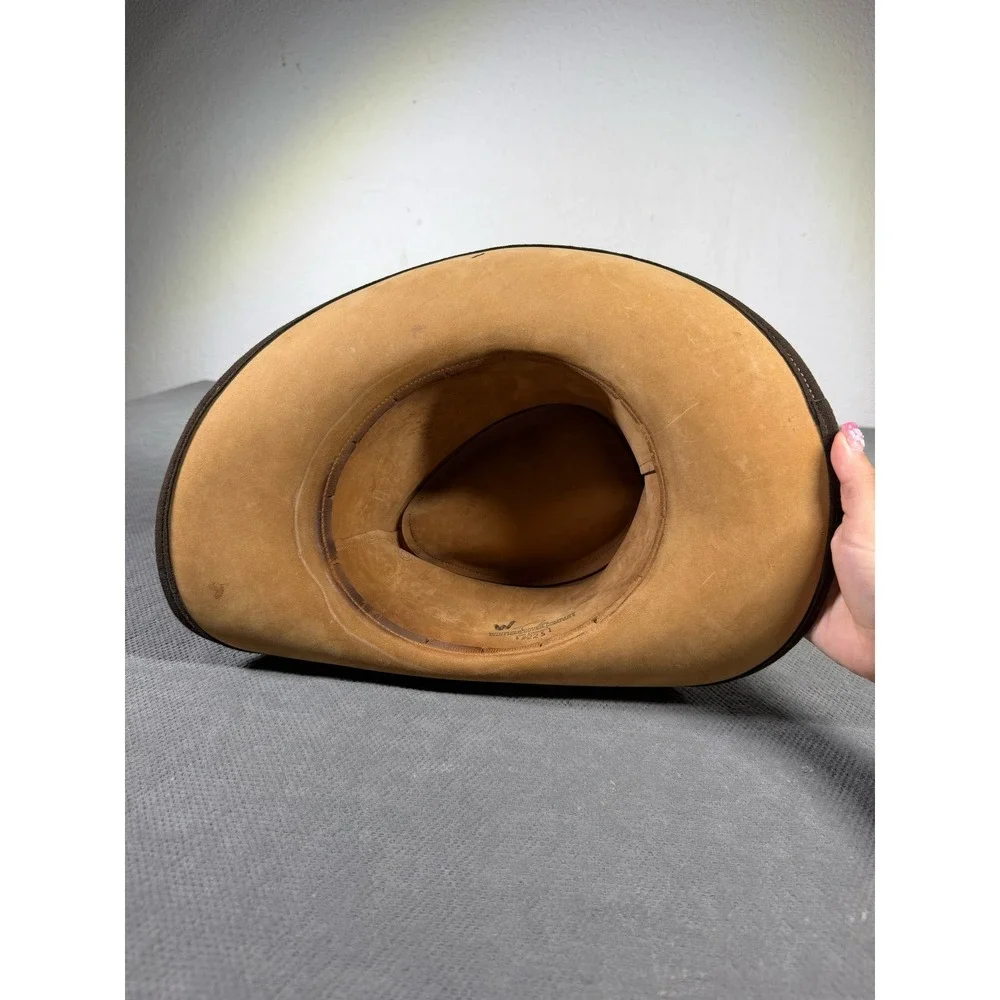 Winfield Cover Company Brown Suede Leather Cowboy Hat San Francisco 22 S1 Small